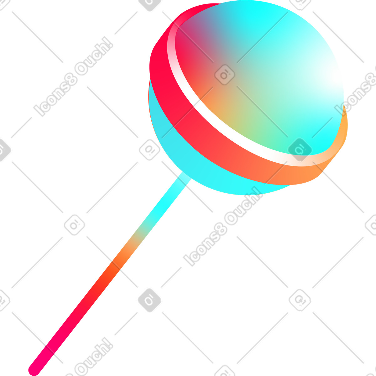 Ilustración Paleta isométrica multicolor en estilo Glare a descargar en PNG y SVG