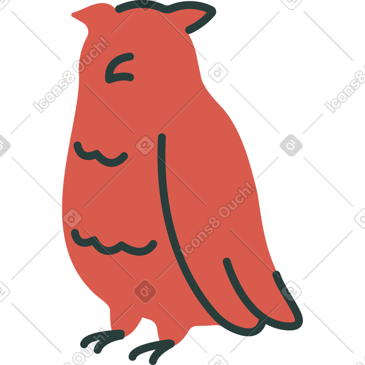 下载 Macaroni 风格的 猫头鹰 插画，支持 PNG、SVG 格式