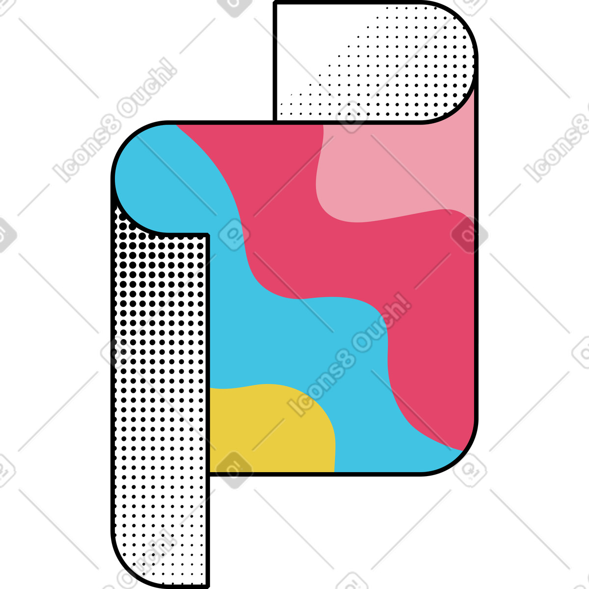 Memphis スタイルの Wrapping paper のイラストをPNG、SVG形式でダウンロード