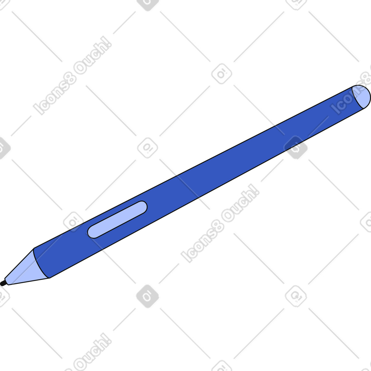 Penna per tablet illustrazione in stile Techny scarica in PNG, SVG