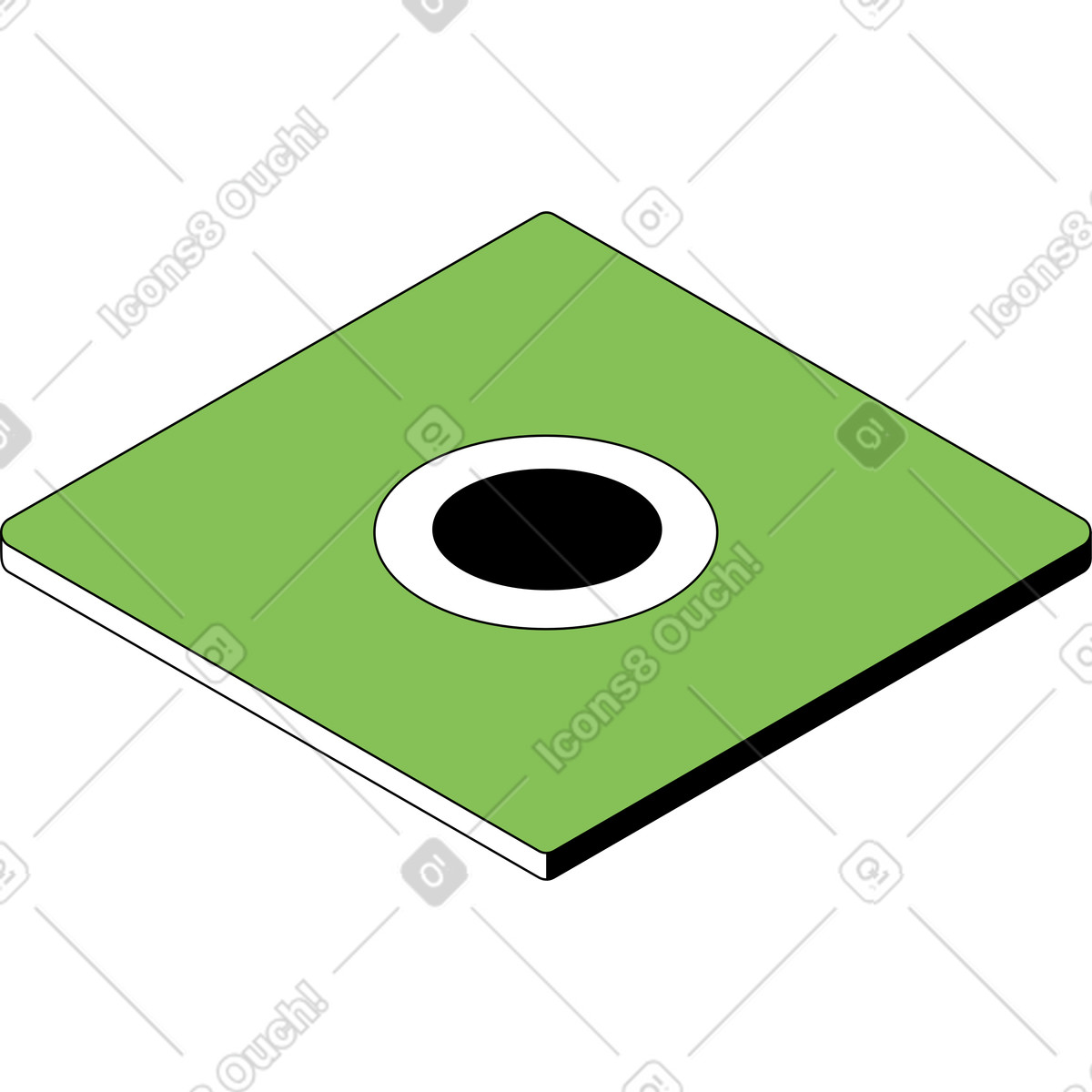 Illustration Tuile avec douille dans le style Isometric à télécharger aux formats PNG, SVG