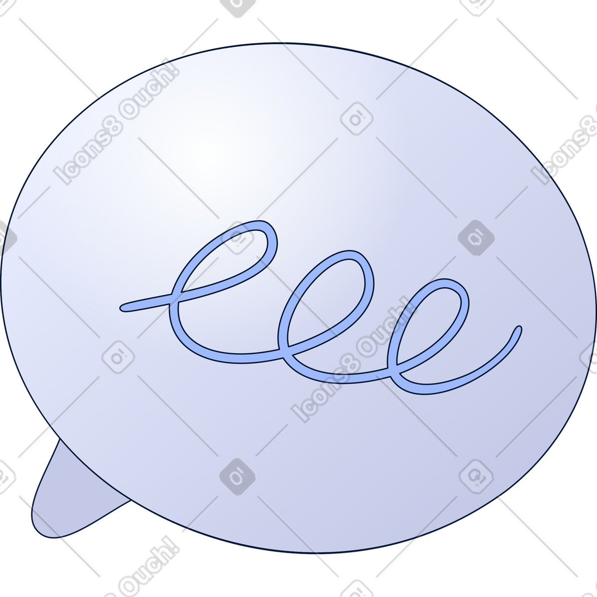 Big speech bubble illustration in Neat style download in PNG, SVG