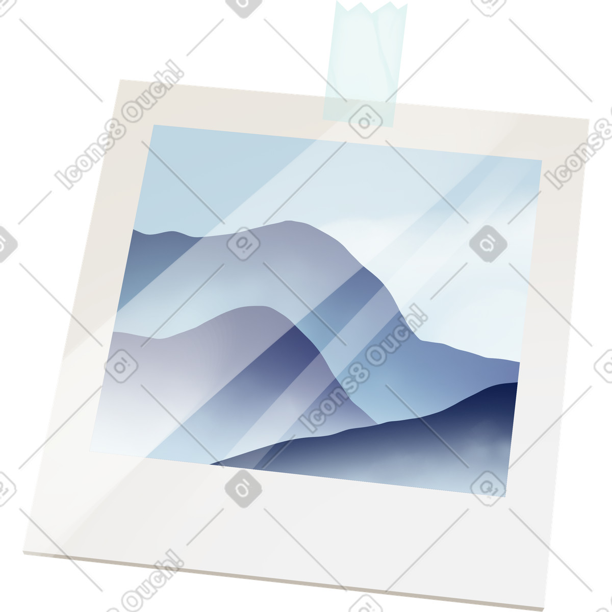 Props 스타일의 Photo of mountains 일러스트레이션 PNG, SVG 다운로드