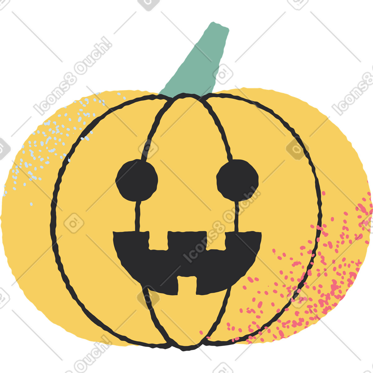 Ilustración Jack o linterna en estilo Pablo a descargar en PNG y SVG
