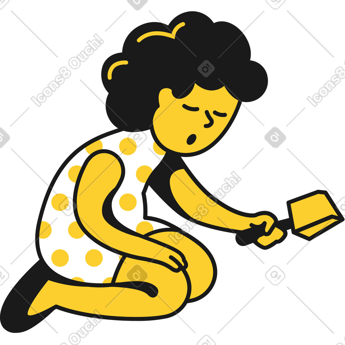 Taxi 스타일의 국자와 아이 일러스트레이션 PNG, SVG 다운로드