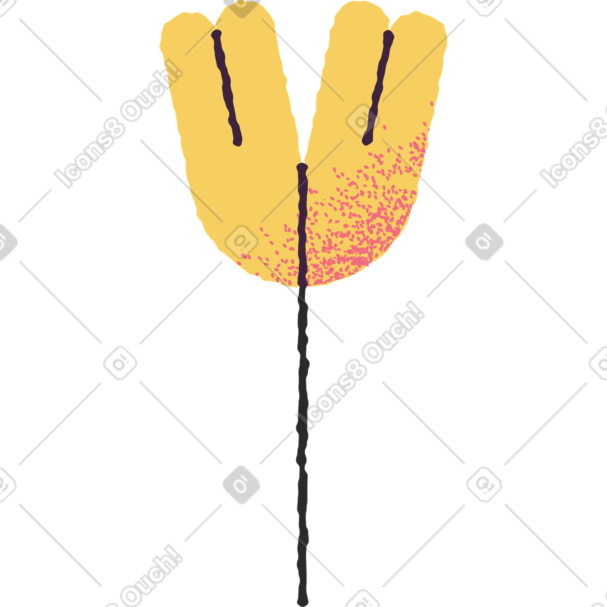 Illustration Fleur dans le style Pablo à télécharger aux formats PNG, SVG