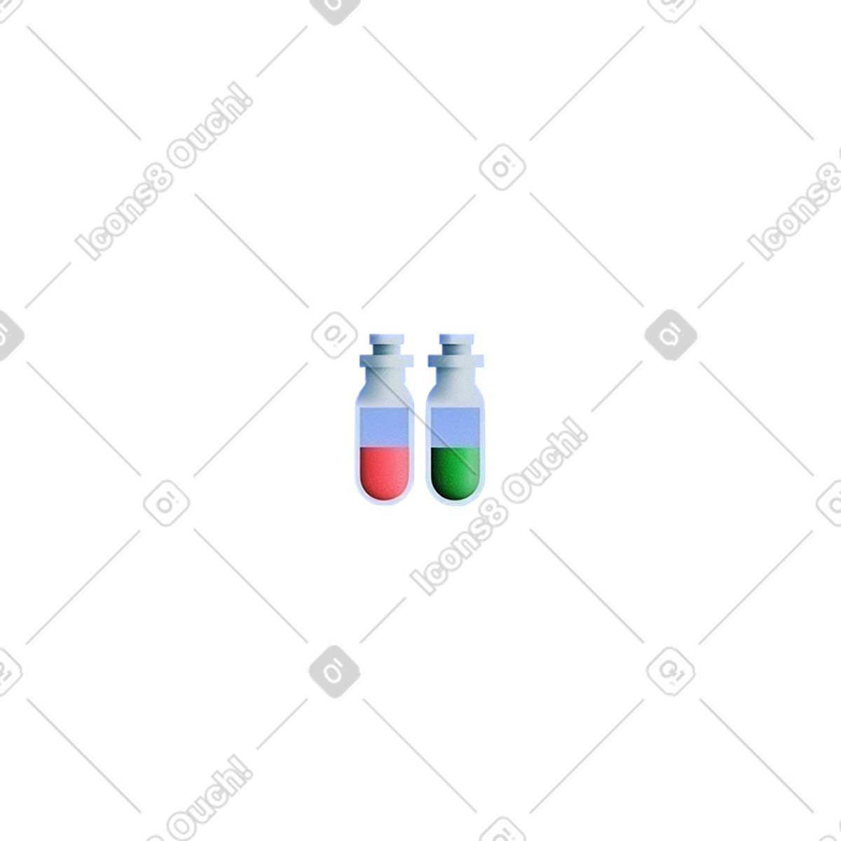 Medizinflaschen mit chemischer lösung-Illustration im Grainy-Stil als Download in PNG, SVG