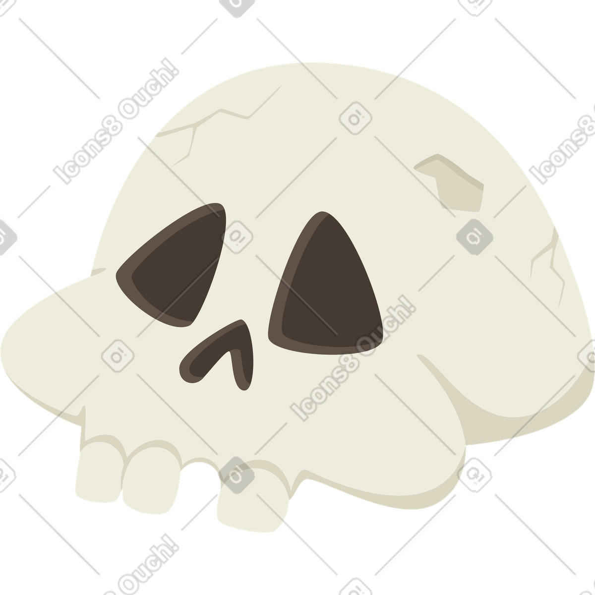 Illustration Crâne dans le style Social à télécharger aux formats PNG, SVG