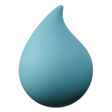 A blue water droplet - 3D Sugary style illustration