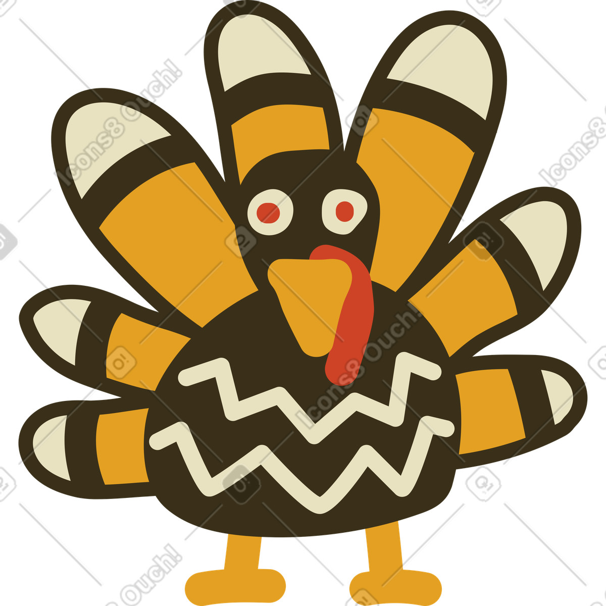 Turkey illustrazione in stile Arabica scarica in PNG, SVG