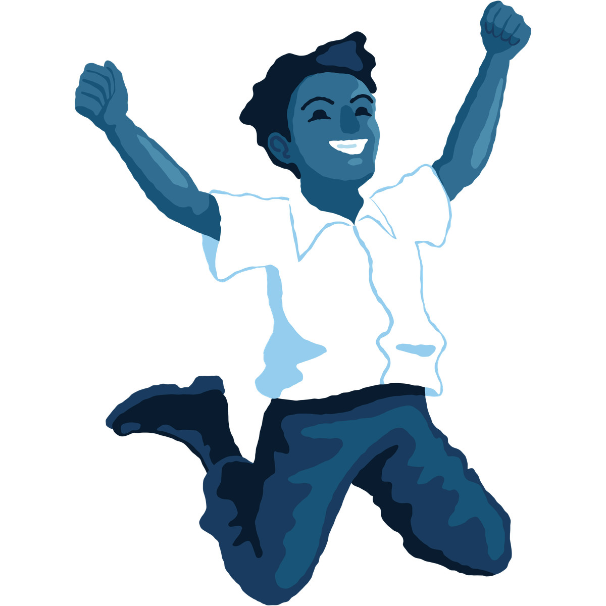 Boy jumping illustrazione in stile Cherry scarica in PNG, SVG