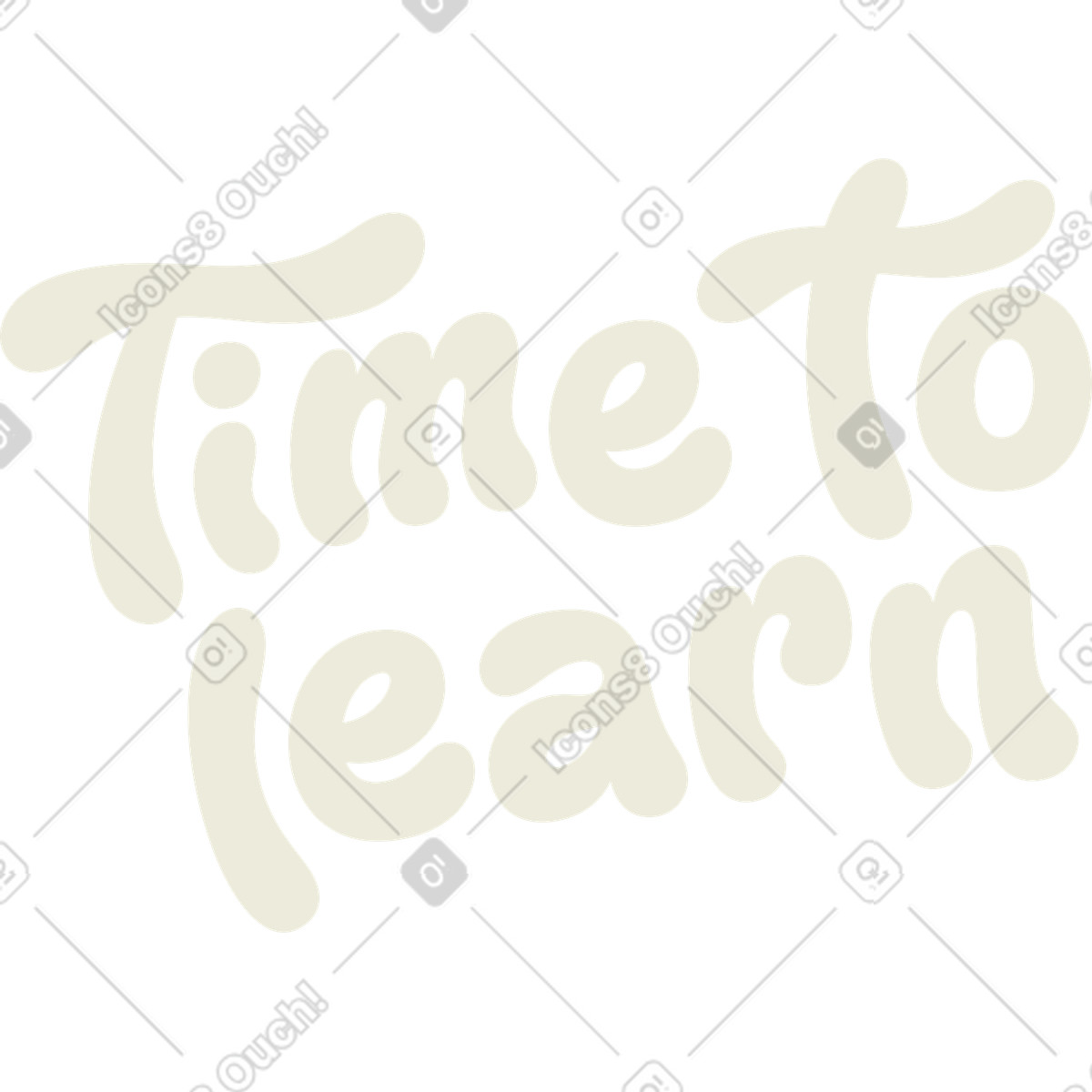Lettering time to learn text illustration learning clipart vectors graphics education