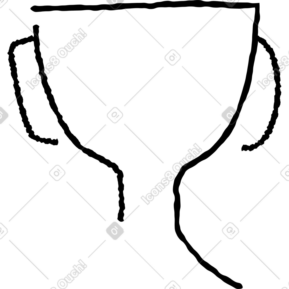 Trophy illustration clipart with transparent background in GIF and PNG