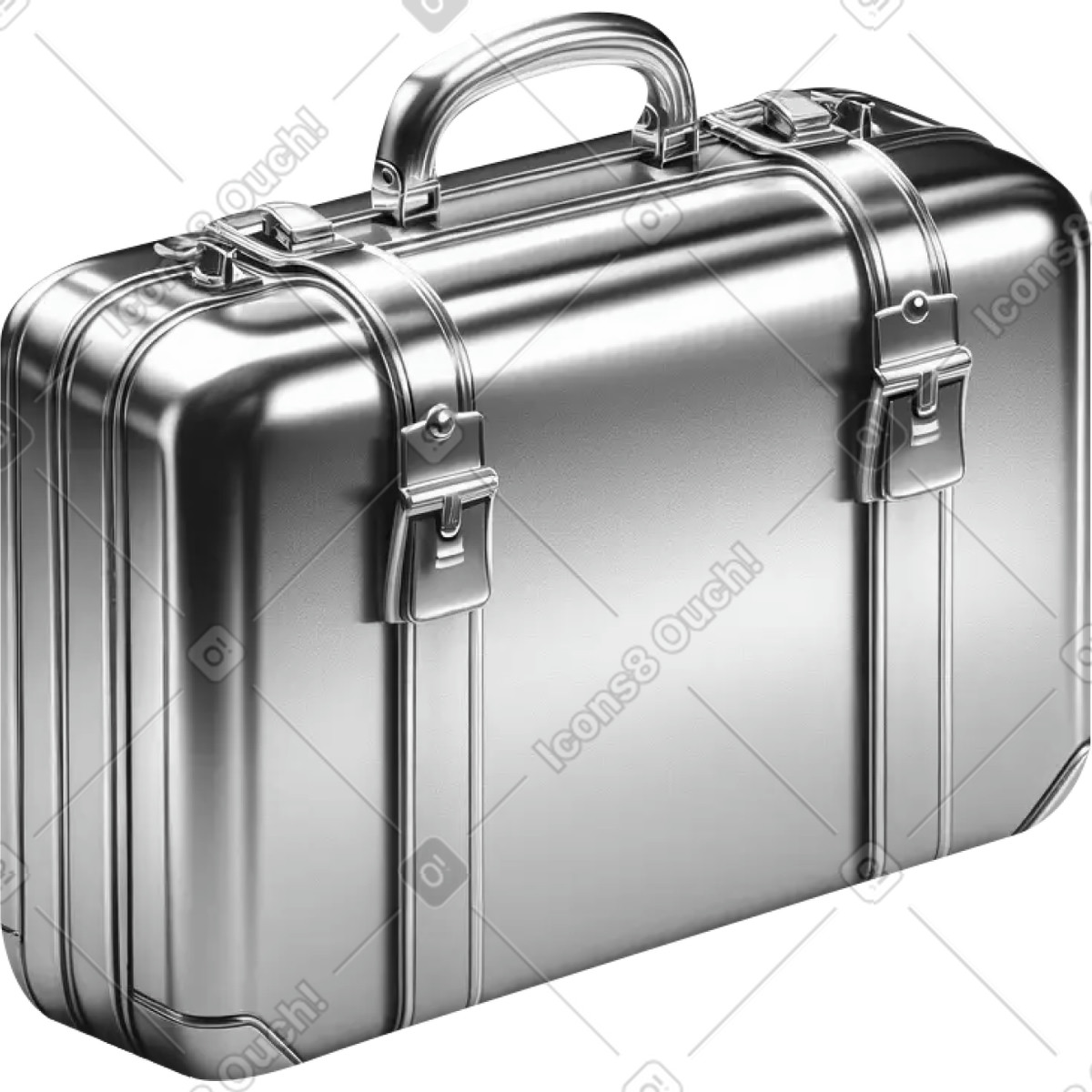 Illustration Bagage chromé dans le style Chromed à télécharger aux formats PNG, SVG