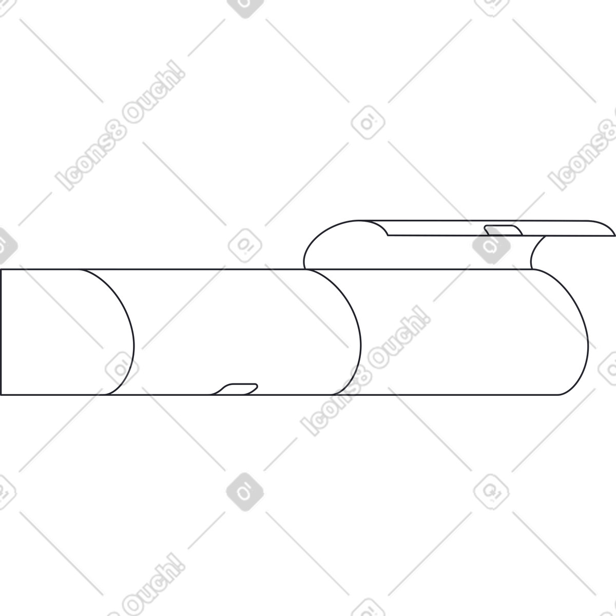 Airplane luggage rack with one section open illustration in Grapy style download in PNG, SVG