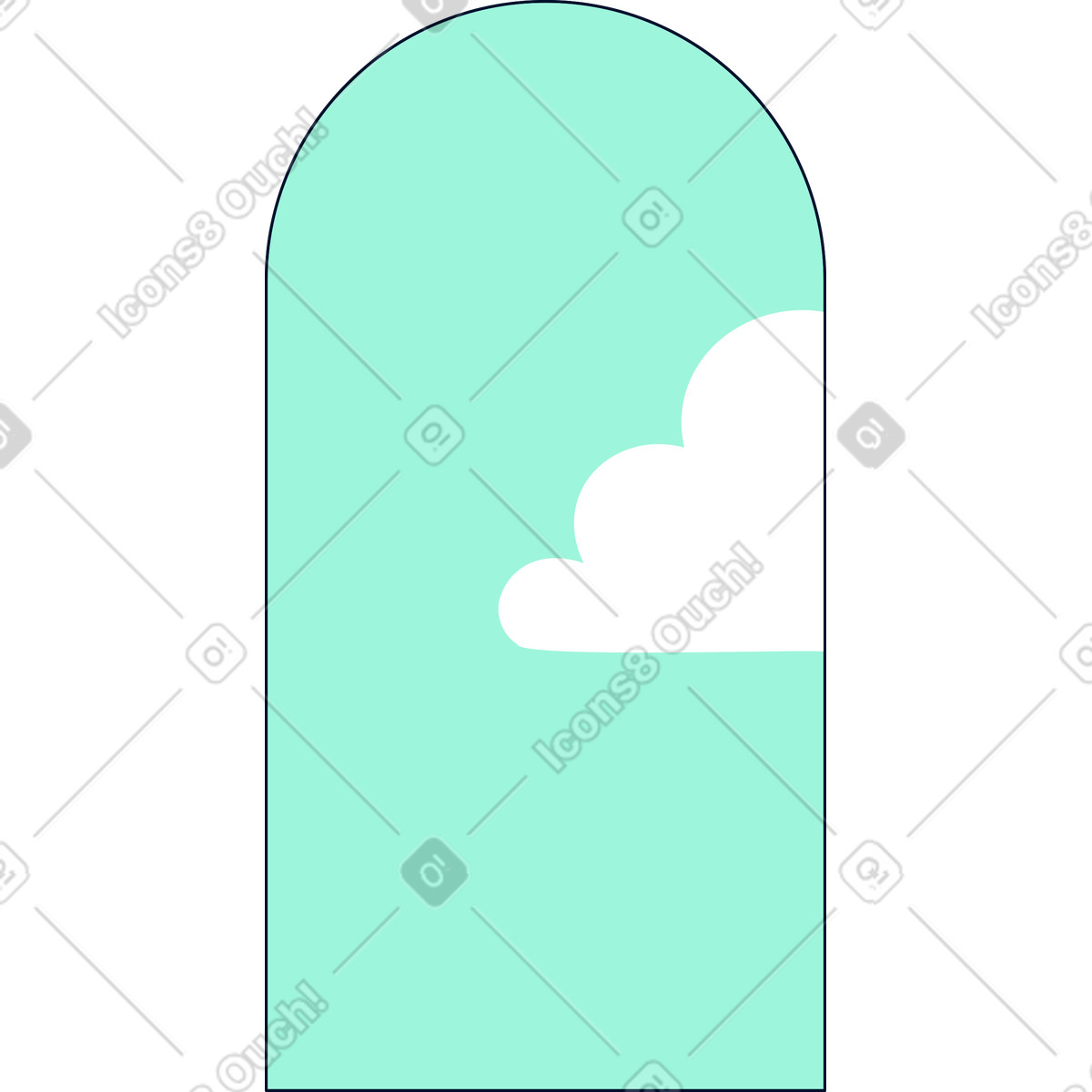 Teal スタイルの 雲の背景 のイラストをPNG、SVG形式でダウンロード