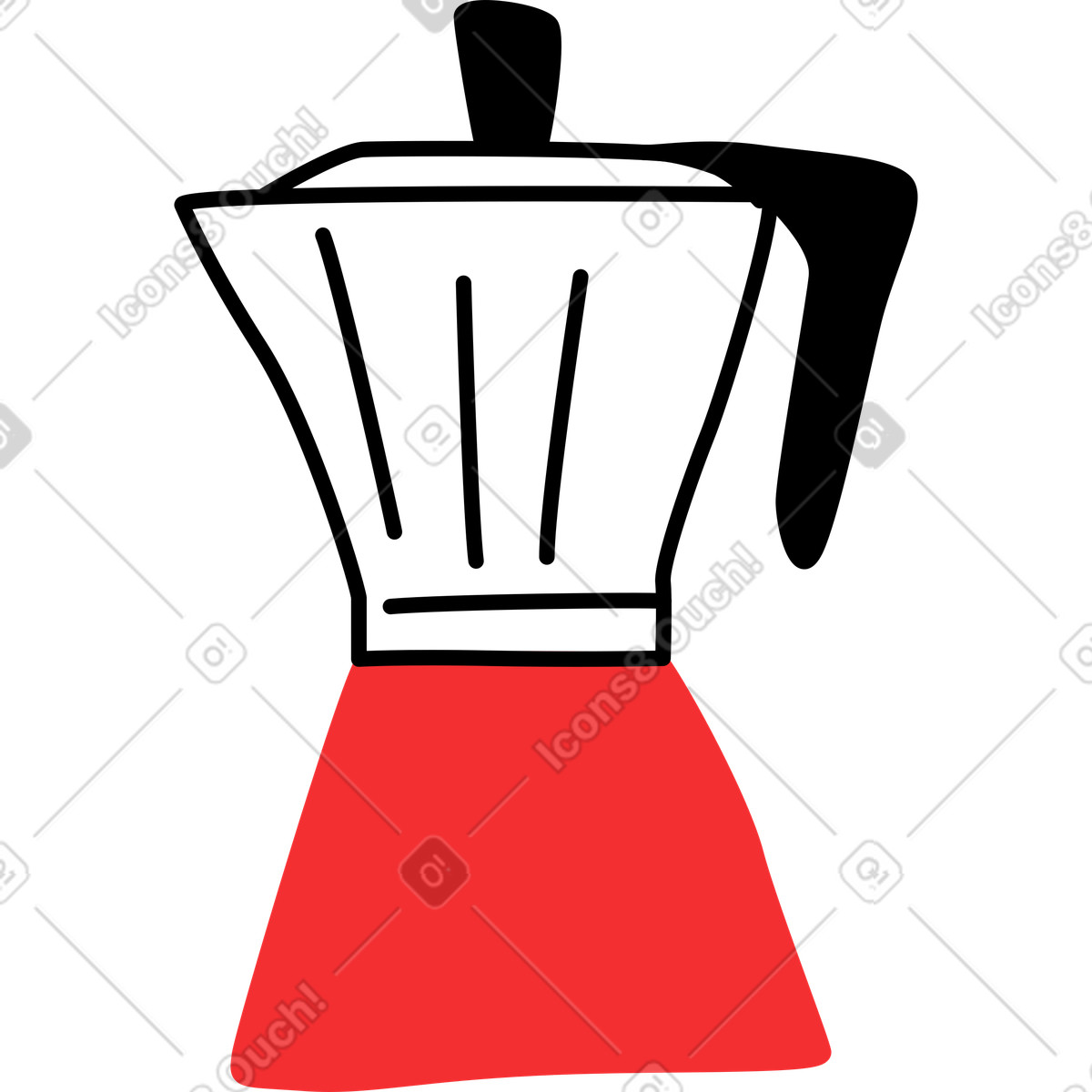 下载 Spicy 风格的 间歇泉咖啡机 插画，支持 PNG、SVG 格式