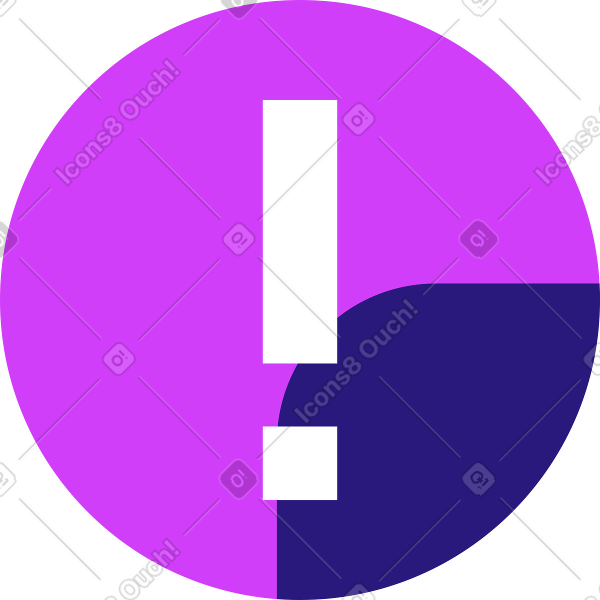Illustration Icône avec point d'exclamation dans le style Basic à télécharger aux formats PNG, SVG