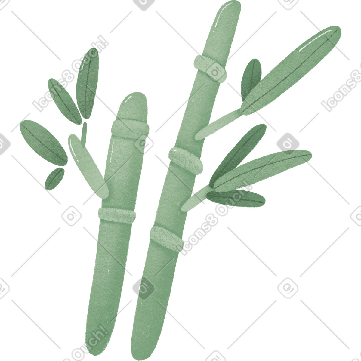 Ilustração de Bambu em no estilo Woolly para baixar em PNG, SVG