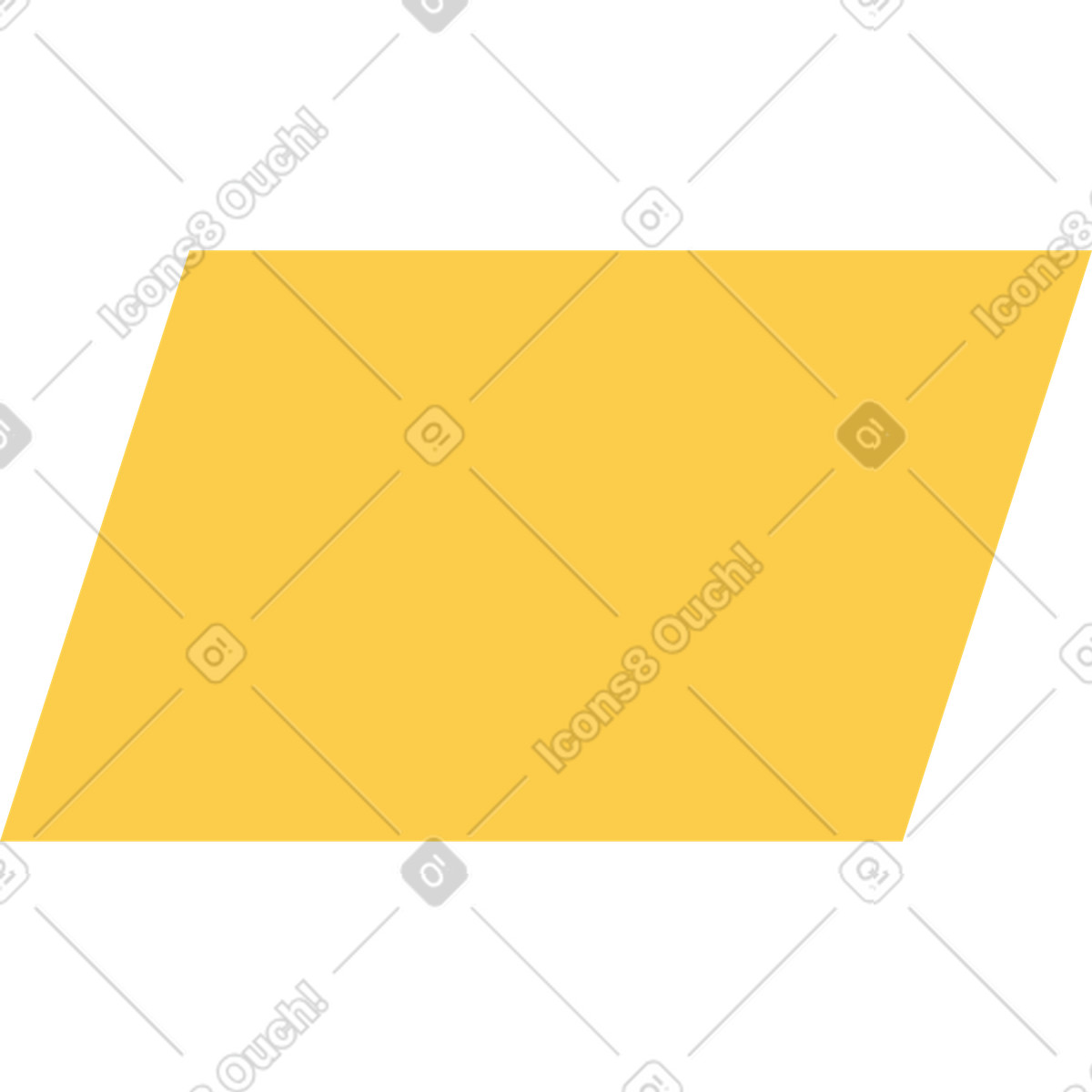 Ilustração de Yellow parallelogram em no estilo Pale para baixar em PNG, SVG