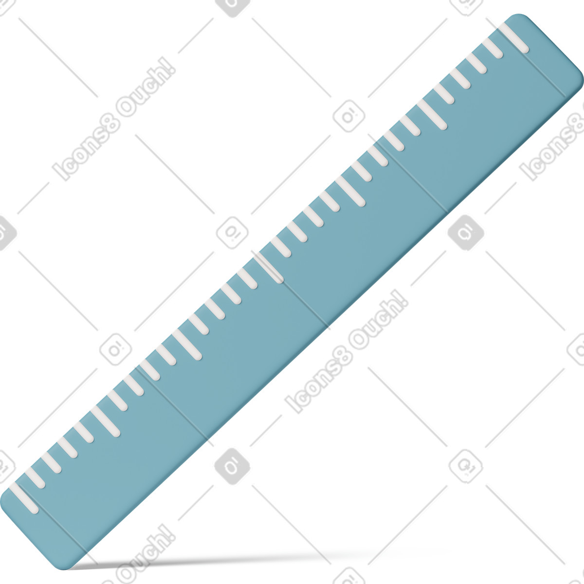 Ilustração de Blue ruler em no estilo 3D Casual life para baixar em PNG, SVG