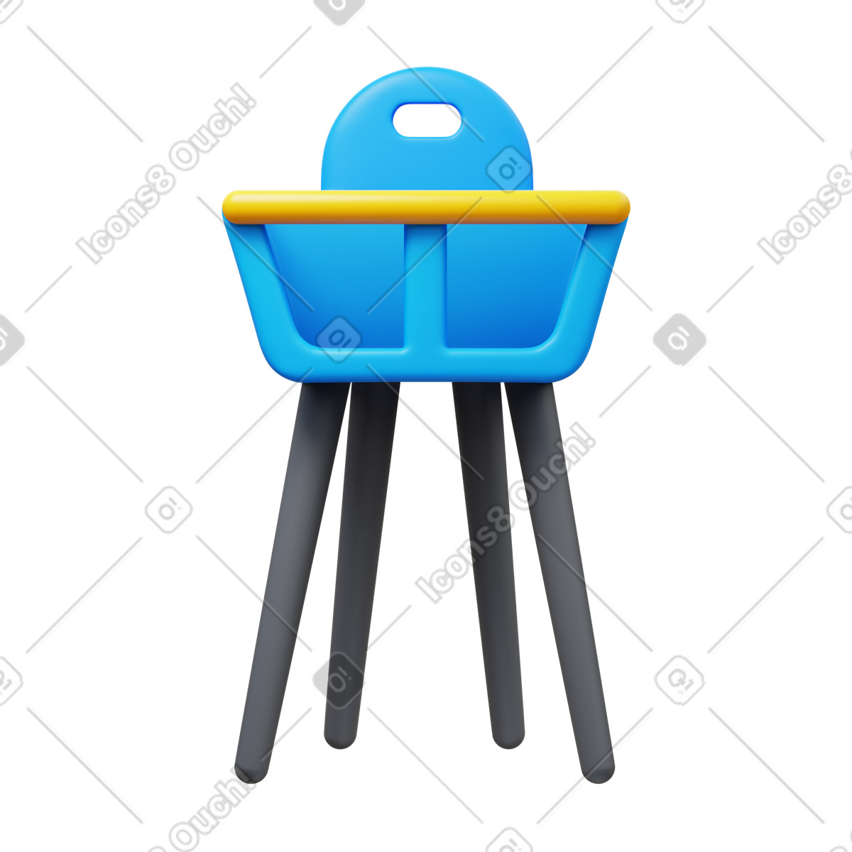 Chair-Illustration im 3D Fluency-Stil als Download in PNG, SVG