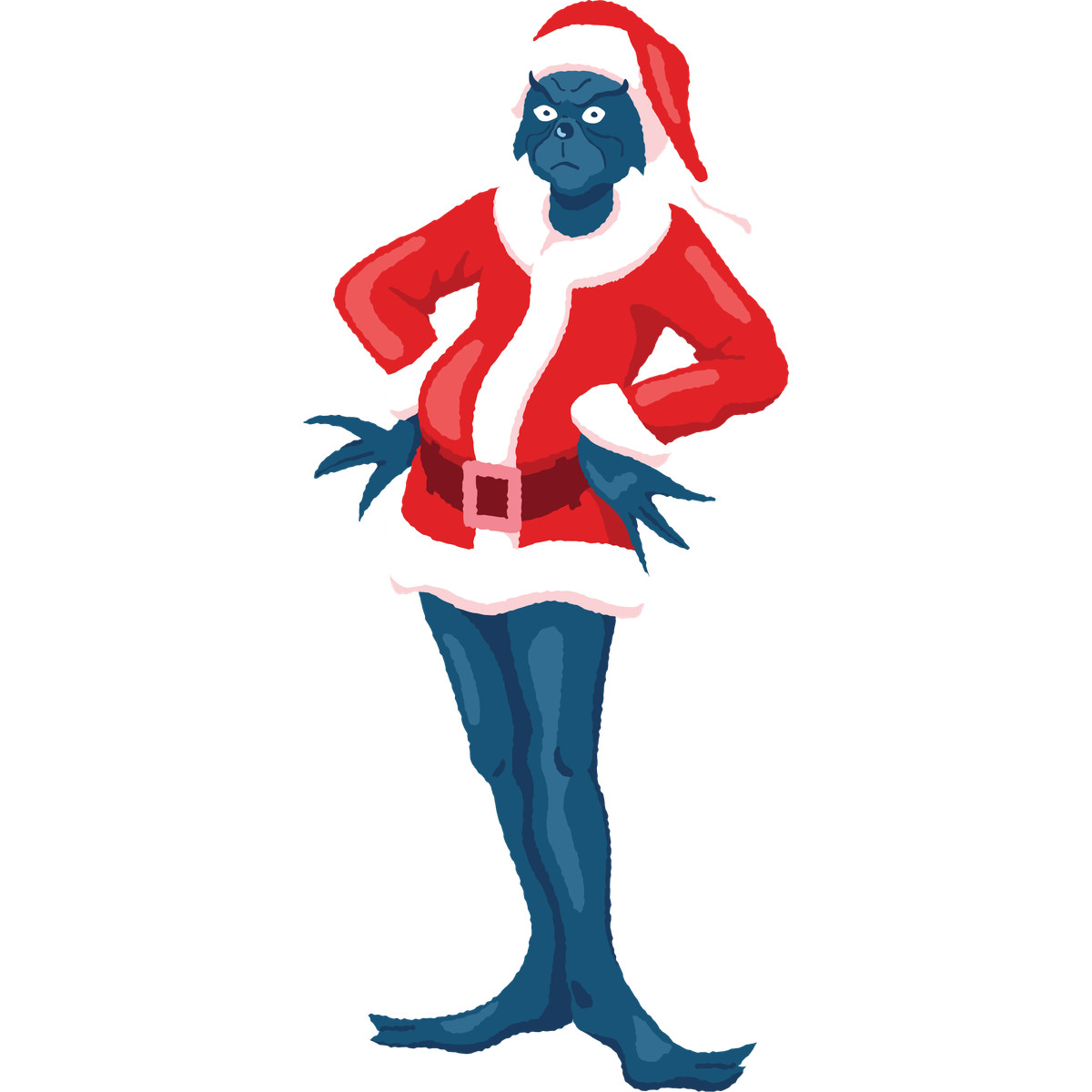 Ilustración Angry christmas character en estilo Cherry a descargar en PNG y SVG