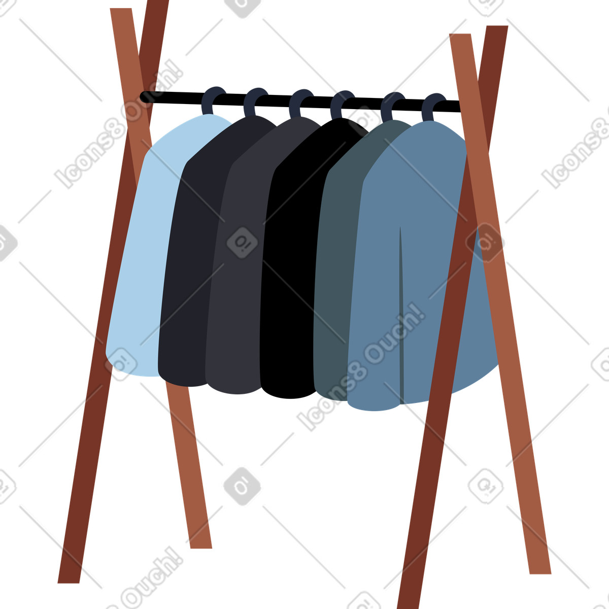 Appendiabiti illustrazione in stile Vivid scarica in PNG, SVG