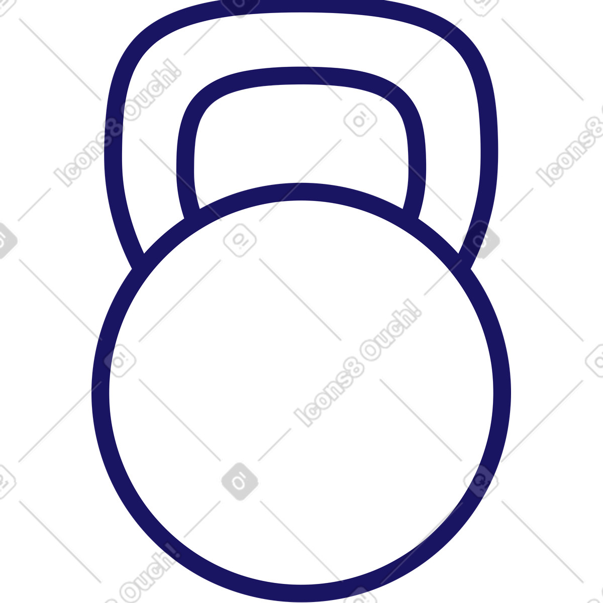 Illustration Kettlebell dans le style Matey à télécharger aux formats PNG, SVG
