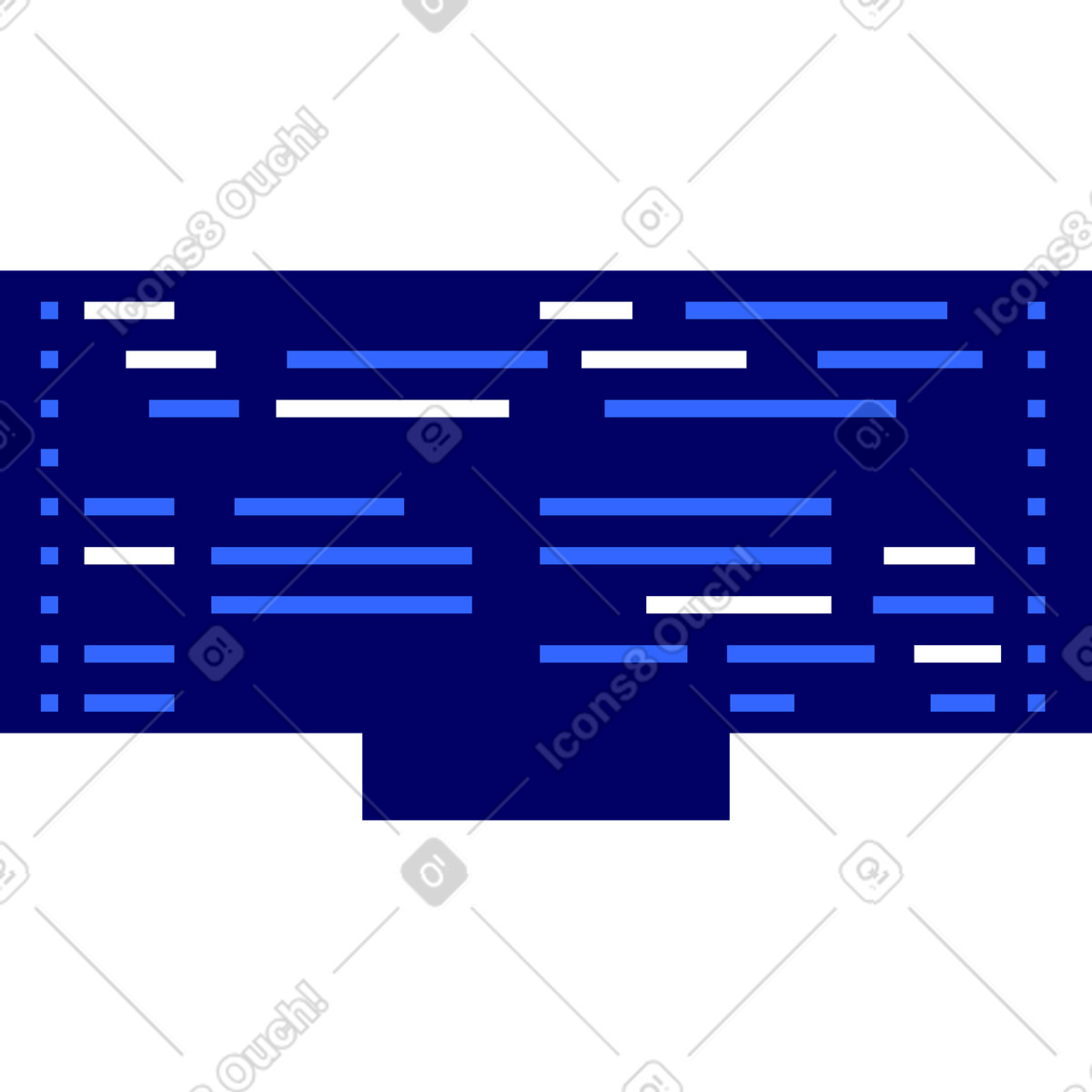 Monitor del computer con diagrammi e testo illustrazione in stile Lounge scarica in PNG, SVG