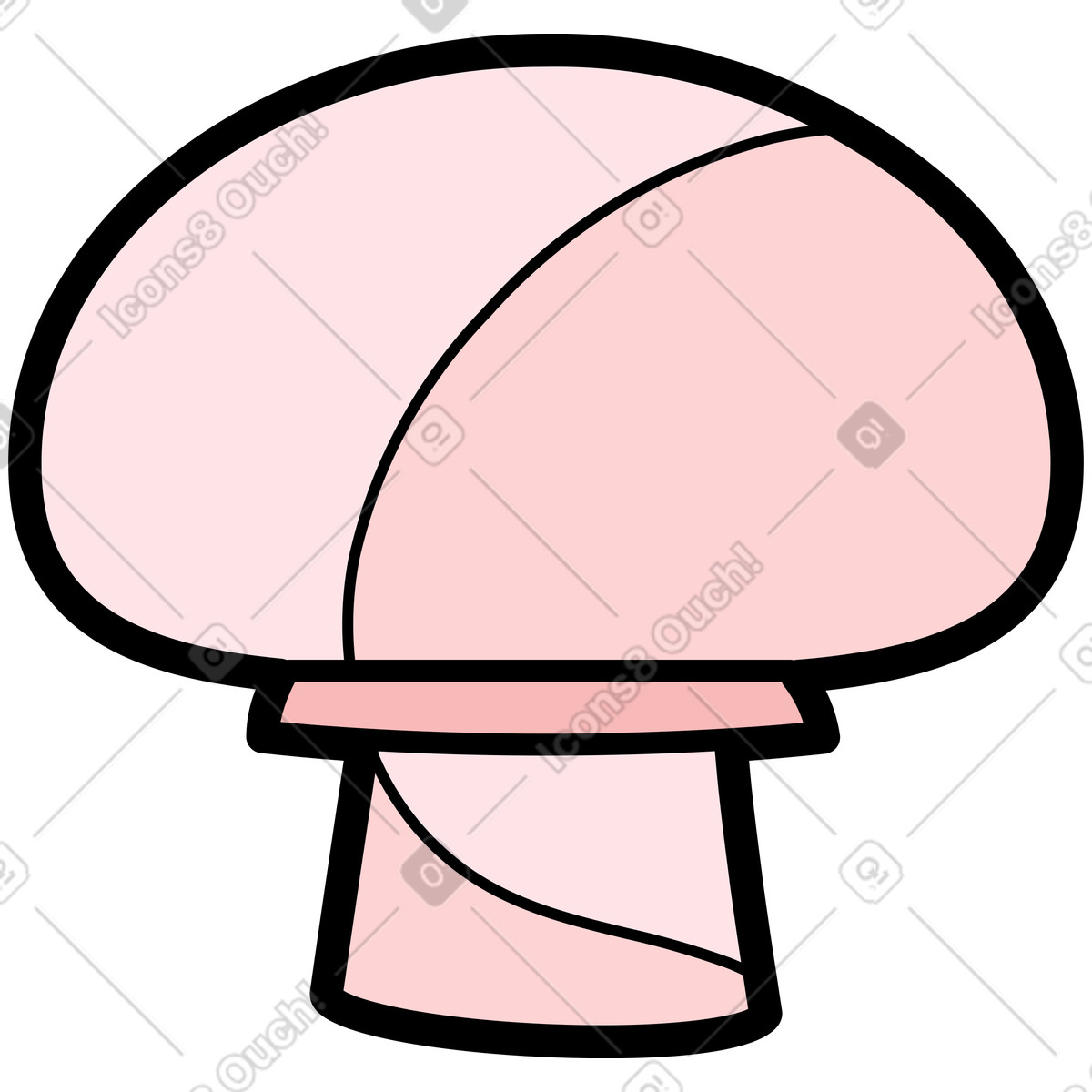 Ilustración Champiñón en estilo Surr a descargar en PNG y SVG
