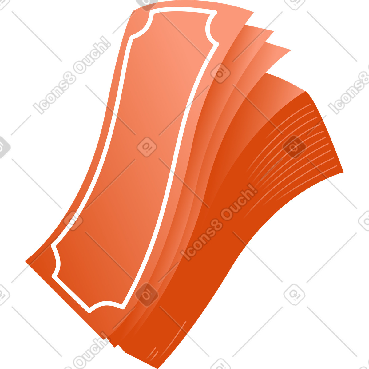 下载 Orange 风格的 叠钞票 插画，支持 PNG、SVG 格式