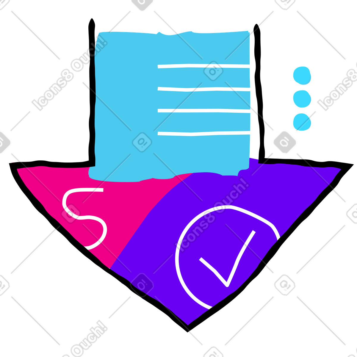 Ilustración Download en estilo Puzzle a descargar en PNG y SVG