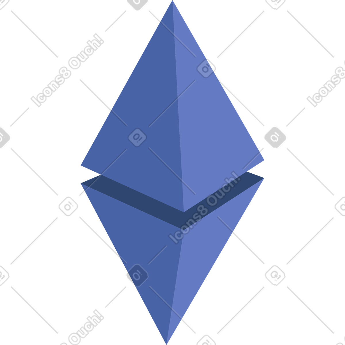 Ilustración Icono de ethereum en estilo Social a descargar en PNG y SVG