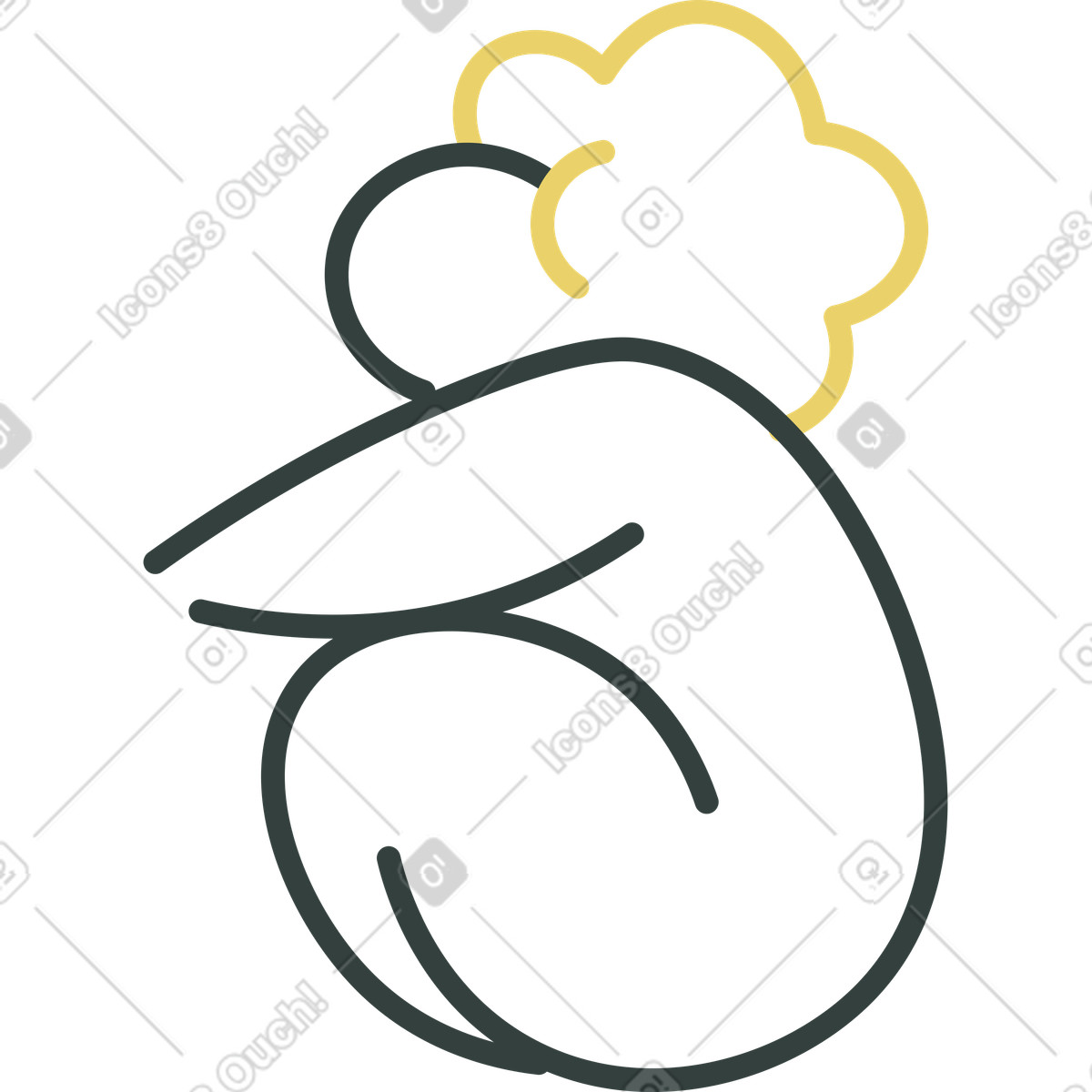Illustration Baby-sitting dans le style Macaroni à télécharger aux formats PNG, SVG