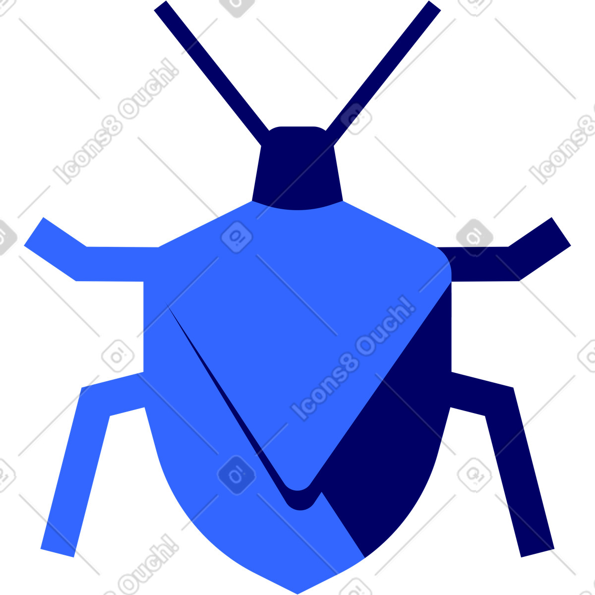 Computer bug illustration in Lounge style download in PNG, SVG