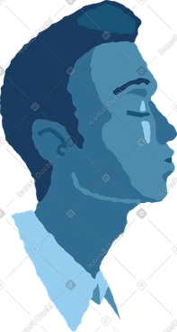Man head air kiss PNG, SVG