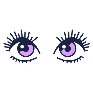 A close-up of a pair of eyes, showcasing their striking features. The eyes are large and vibrant, with a deep, rich color that draws attention. Surrounding the eyes are exceptionally long and thick eyelashes that frame them beautifully. The eyelashes are abundant and create a dramatic effect, enhancing the overall allure of the eyes. The skin around the eyes is smooth and flawless, with a subtle sheen, emphasizing the intricate details of the eyelashes.