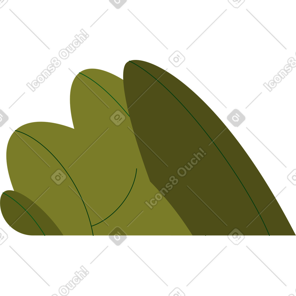 Illustration Des buissons dans le style Dizzy à télécharger aux formats PNG, SVG