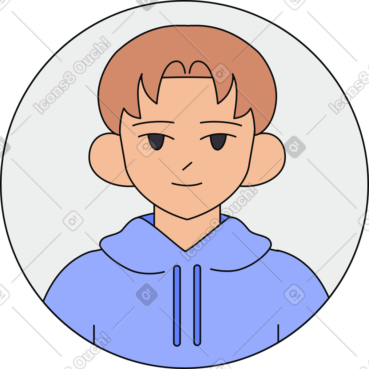 Ilustración Avatar en estilo Teko a descargar en PNG y SVG