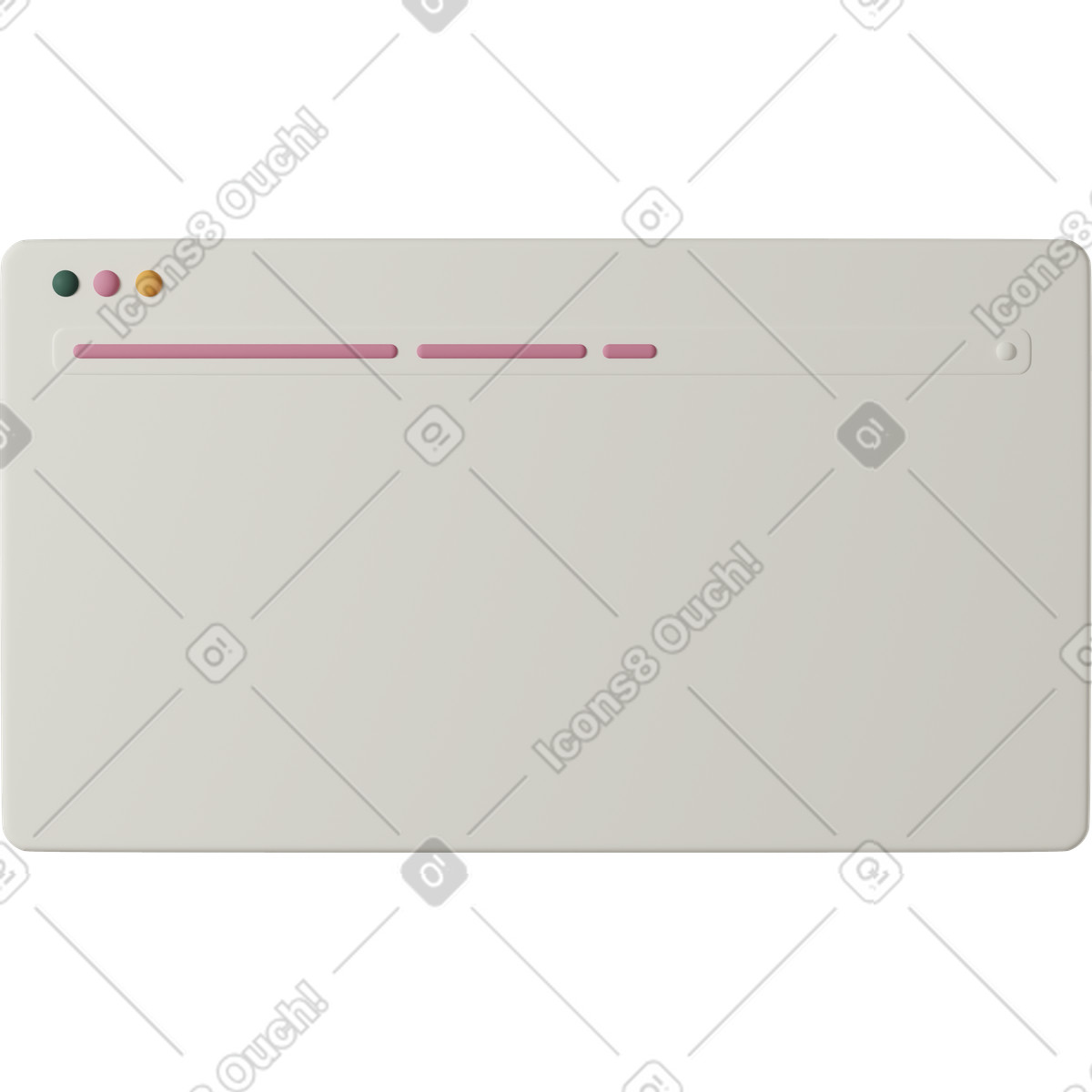 Иллюстрация White interface with pink lines в стиле 3D Casual life — скачать в форматах PNG, SVG