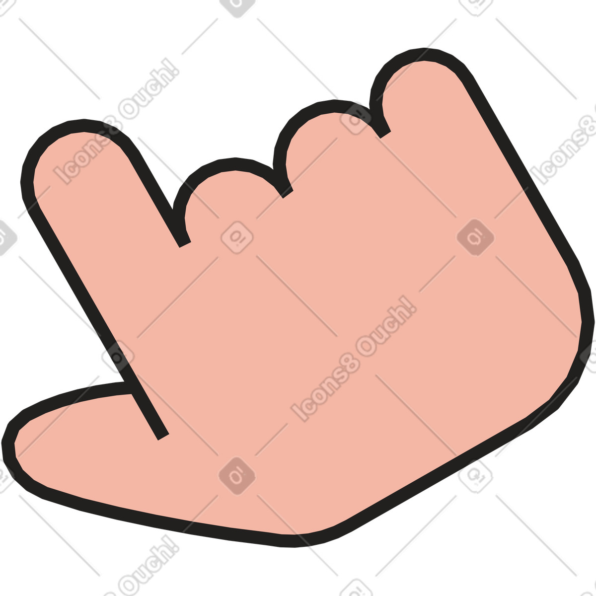 Ilustración Hand with outstretched finger en estilo Dazzle a descargar en PNG y SVG