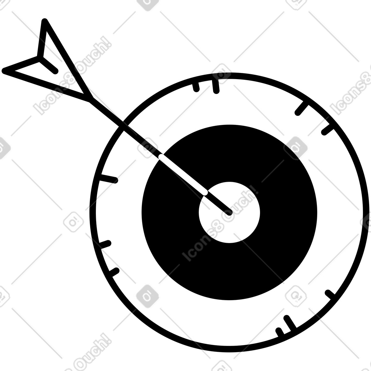 Иллюстрация Цель со стрелкой в стиле Weekday — скачать в форматах PNG, SVG