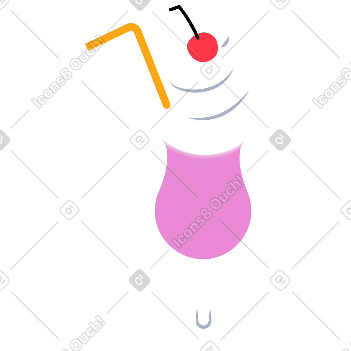 Ilustração de Milkshake em no estilo Everyday para baixar em PNG, SVG