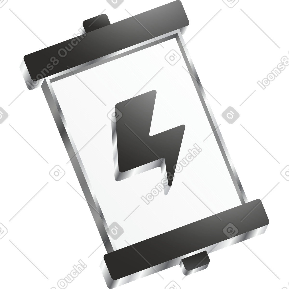 Ilustração de Energy bolt sign indicating fast battery charging for electronic devices em no estilo Token para baixar em PNG, SVG