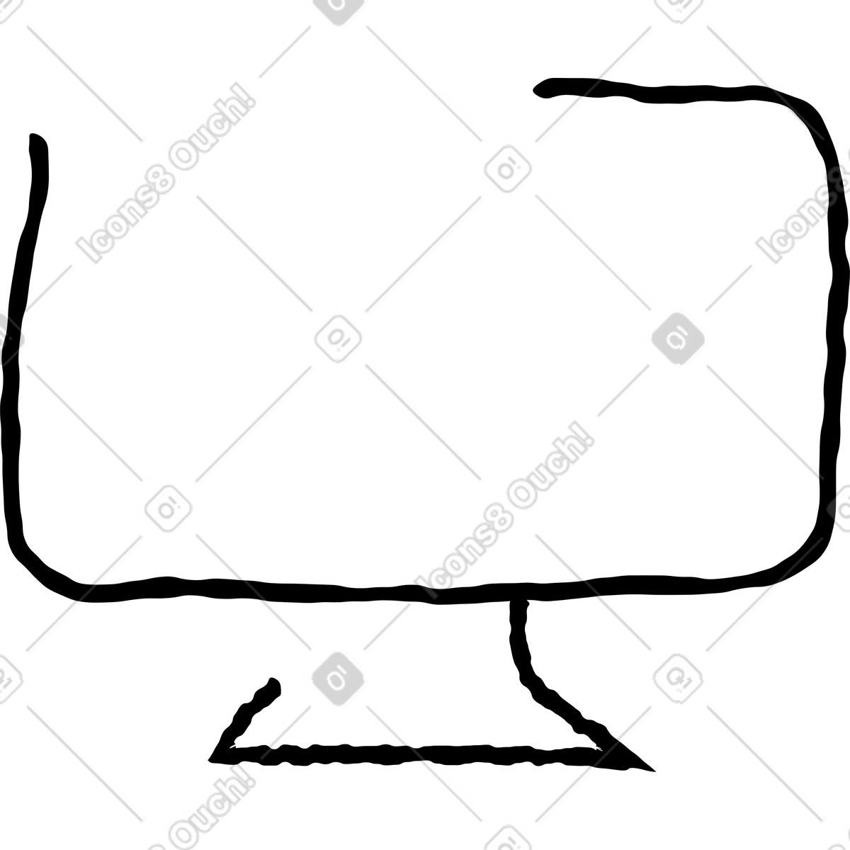 Monitor illustration clipart image showcasing technology in PNG, SVG, GIF