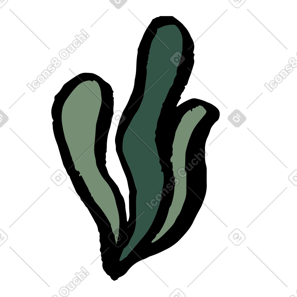 Ilustración Algas marinas en estilo Scandi a descargar en PNG y SVG