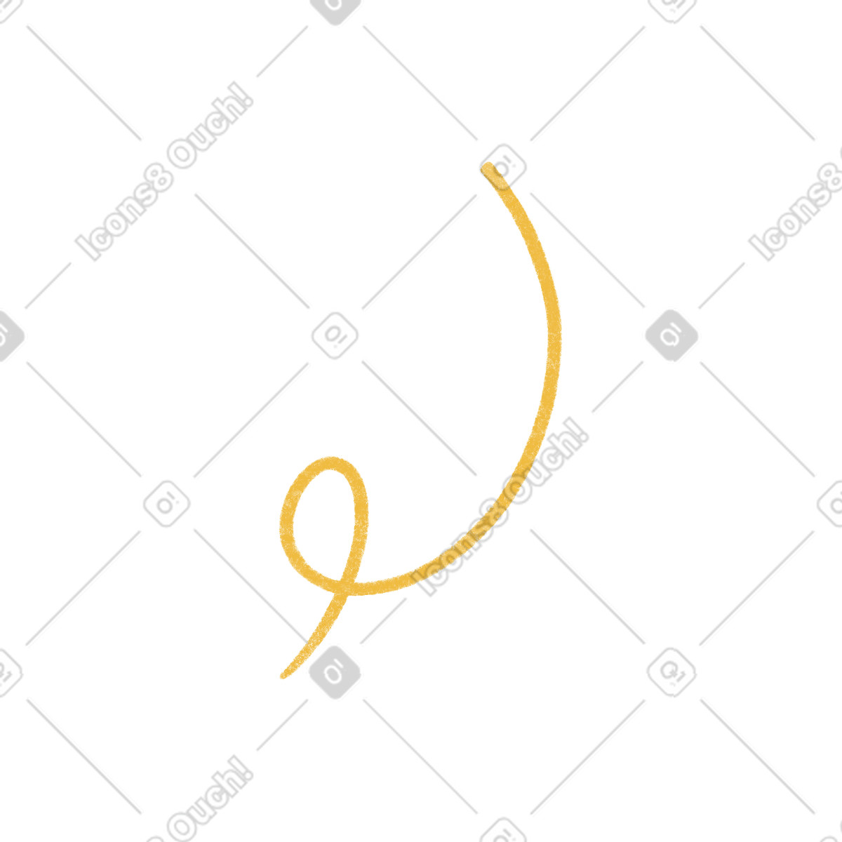 Gelbe locke-Illustration im Tutti-Stil als Download in PNG, SVG
