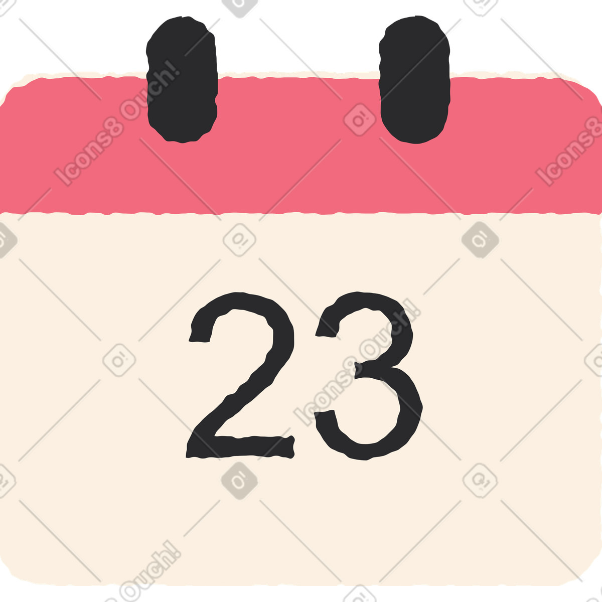 Calendar illustration in Pablo style download in PNG, SVG