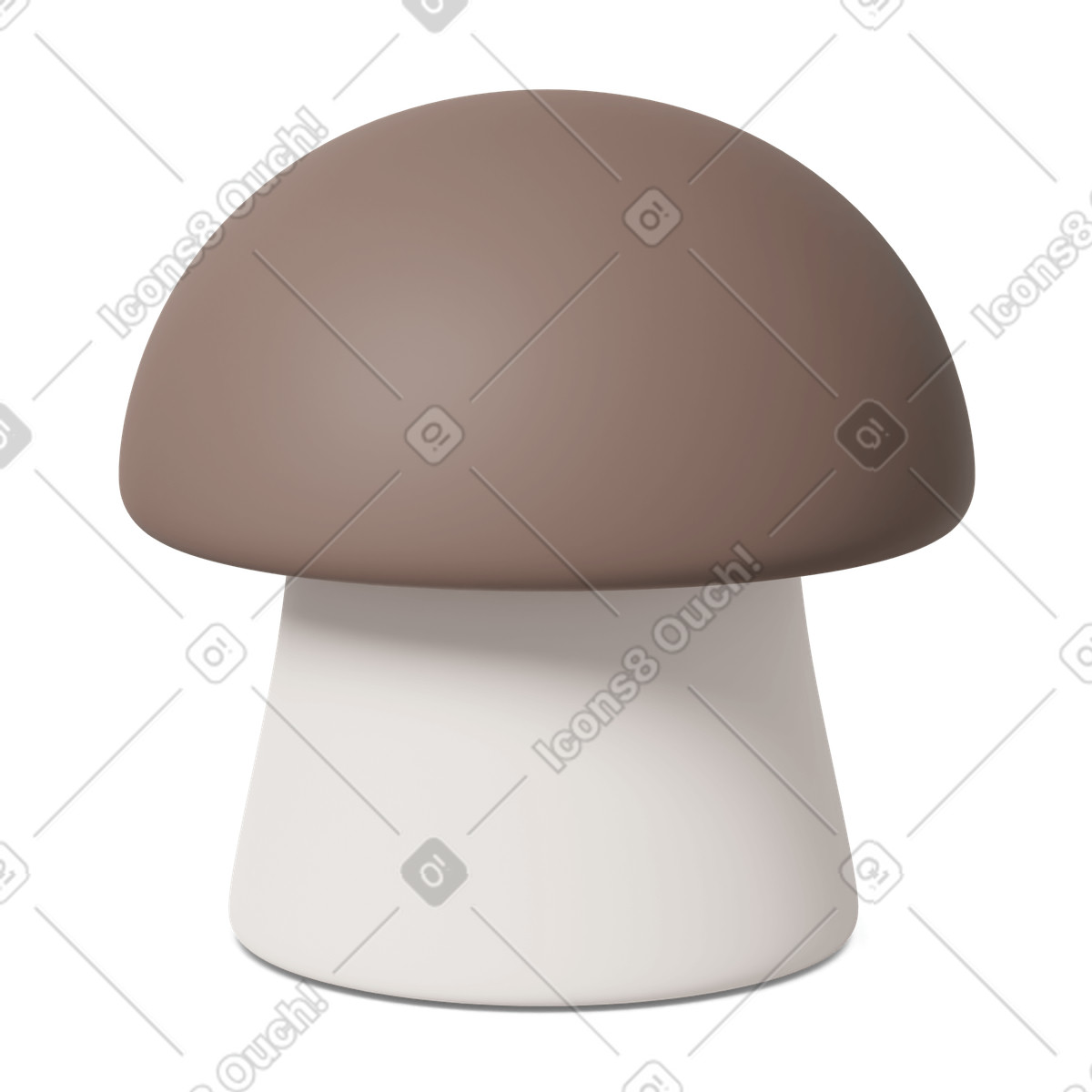 下载 3D Casual life 风格的 Mushroom 2 插画，支持 PNG、SVG 格式